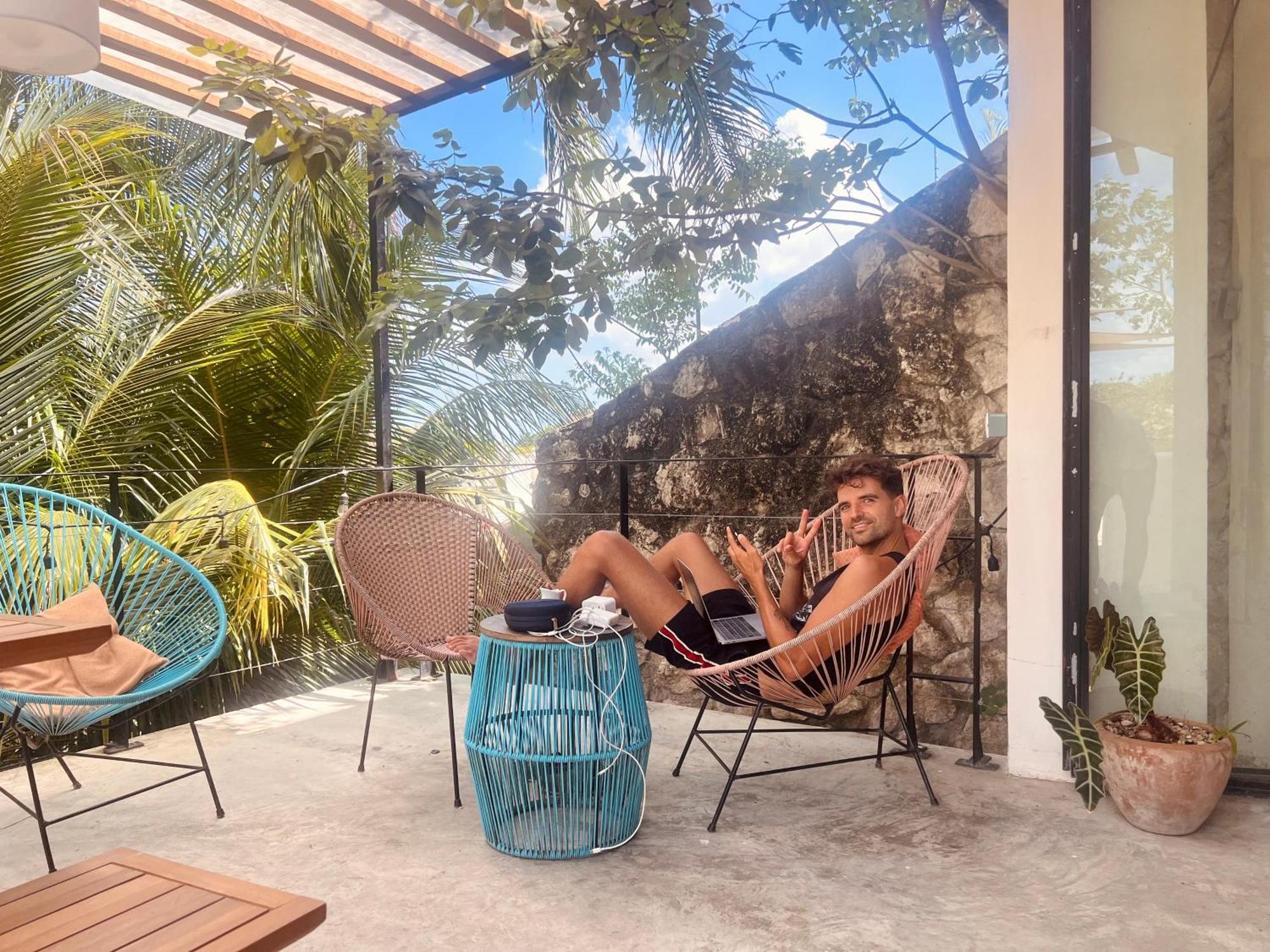 Elmar Hostel Bacalar Buitenkant foto